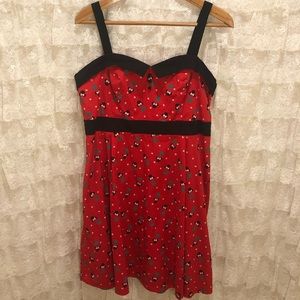Disney Minnie Mouse Cherry Red Dress Size 18